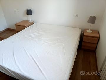 materasso rete e comodini