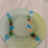 piatto vetro di murano colorato 