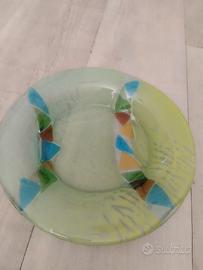 piatto vetro di murano colorato 
