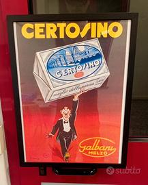 poster vintage anni 60 con cornice 