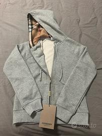 felpa burberry grigia