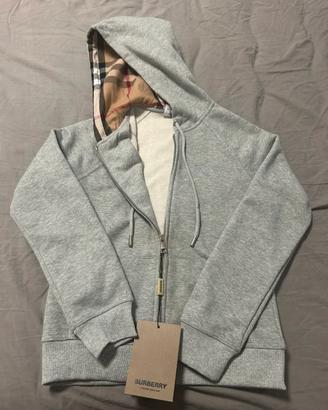 felpa burberry grigia