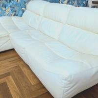 Divano pelle bianco chaisse longue