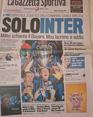 La Gazzetta Sportiva - tripletta Inter originale