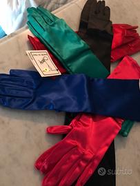 Guanti da sera in raso made in Italy