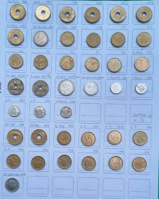 40 Monete Spagna(1949-2001)-Franco e Juan Carlos I