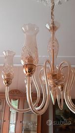 Lampadario Vintage anni 70 colore Ambra