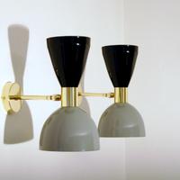 Wall Lamp - OTTONE GRIGIO / NERO - STILNOVO Style