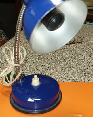 Lampada da tavolo vintage anni 70 blue lamp