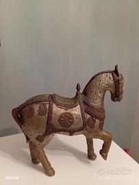 Scultura vintage di cavallo cerimoniale