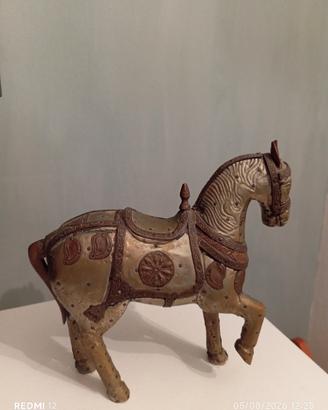 Scultura vintage di cavallo cerimoniale