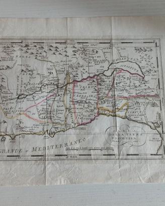 Carta Mappa della terra promessa 1805 Atlante