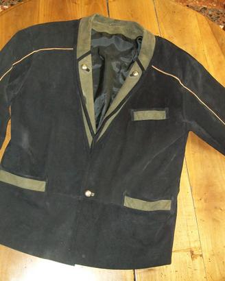 Giacca "Stephano" scamosciata, taglia forte 52