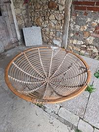Cesto / poltroncina bassa in vimini