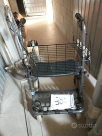 carrello con cestino e posto per sedere