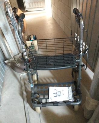 carrello con cestino e posto per sedere