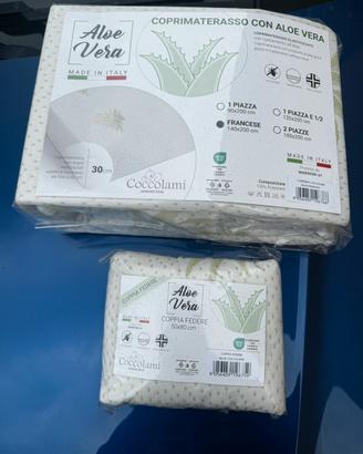 Coprimaterasso anallergico ALOE VERA + federe