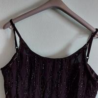 Canotta in organza ricamata