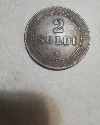 moneta 2 soldi 1866
