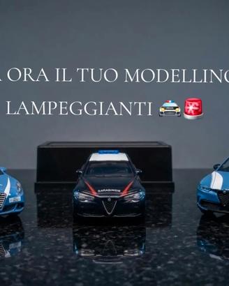 Modellini Polizia e Carabinieri con luci e lampegg