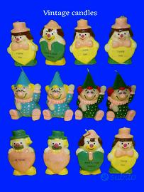 12 candele vintage collezione o decorazione torte