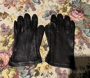 Guanti in vera pelle nero unisex