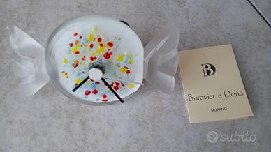 sveglia in vetro di Murano "Caramella" vintage 