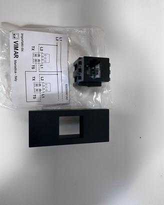 Presa a muro RJ11 nera (telefono/adsl) Linea