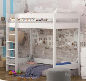 LETTO BIMBO SOPPALCO in legno con scaletta 200x90