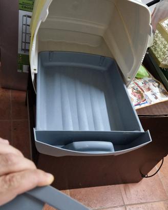 lettiera per il gatto medio chiusa con finestra 