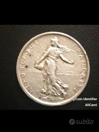 5 Franchi Francesi in argento del 1960