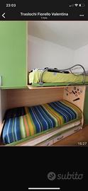 Letto a castello tre posti 