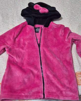 Felpa bambina con zip minnie per Tezenis