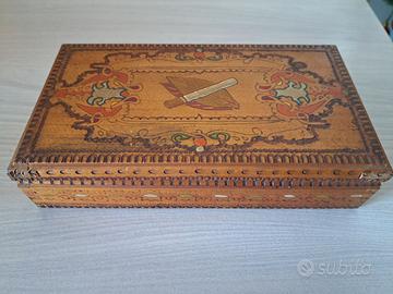 Portasigarette in legno scatola