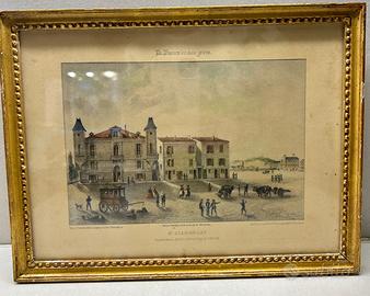 ANTICA LITOGRAFIA A COLORI META' XIX secolo