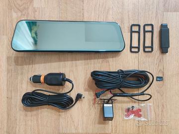 Dashcam specchietto 9,7" anteriore e posteriore