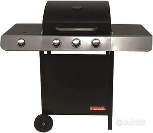 Barbecue a gas 3 bruciatori e fornello laterale