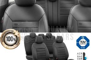 COPRISEDILI per Bmw Serie 1 in PELLE Nera Completo