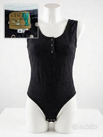 Body nero vintage Kenzo Jungle d'archivio
