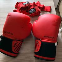 guanti per pugilato con fasce