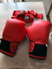 guanti per pugilato con fasce