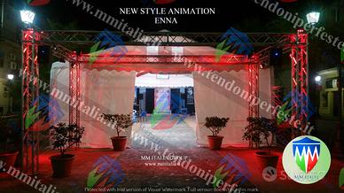 Tendostrutture  8 x 20 x 3/4,4 mt, per uso feste