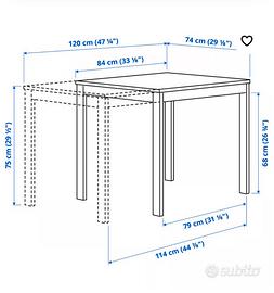 Tavolo allungabile bianco