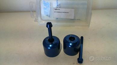 Terminali Manubrio SUZUKI Turchese LLS Contrappesi