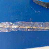 Bracciale uomo acciaio e oro