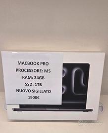 MacBook Pro 14 M5 24/1TB  nuovo prezzo pazzo