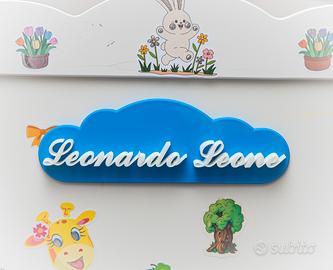 Nome personalizzato 3D per cameretta