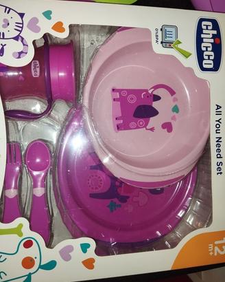 Set pappa Chicco bimbi rosa
