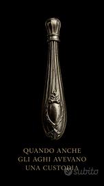 Antico porta aghi fine 800 needle case francia