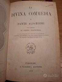 LA DIVINA COMMEDIA 1879, rara edizione FIORENTINA 